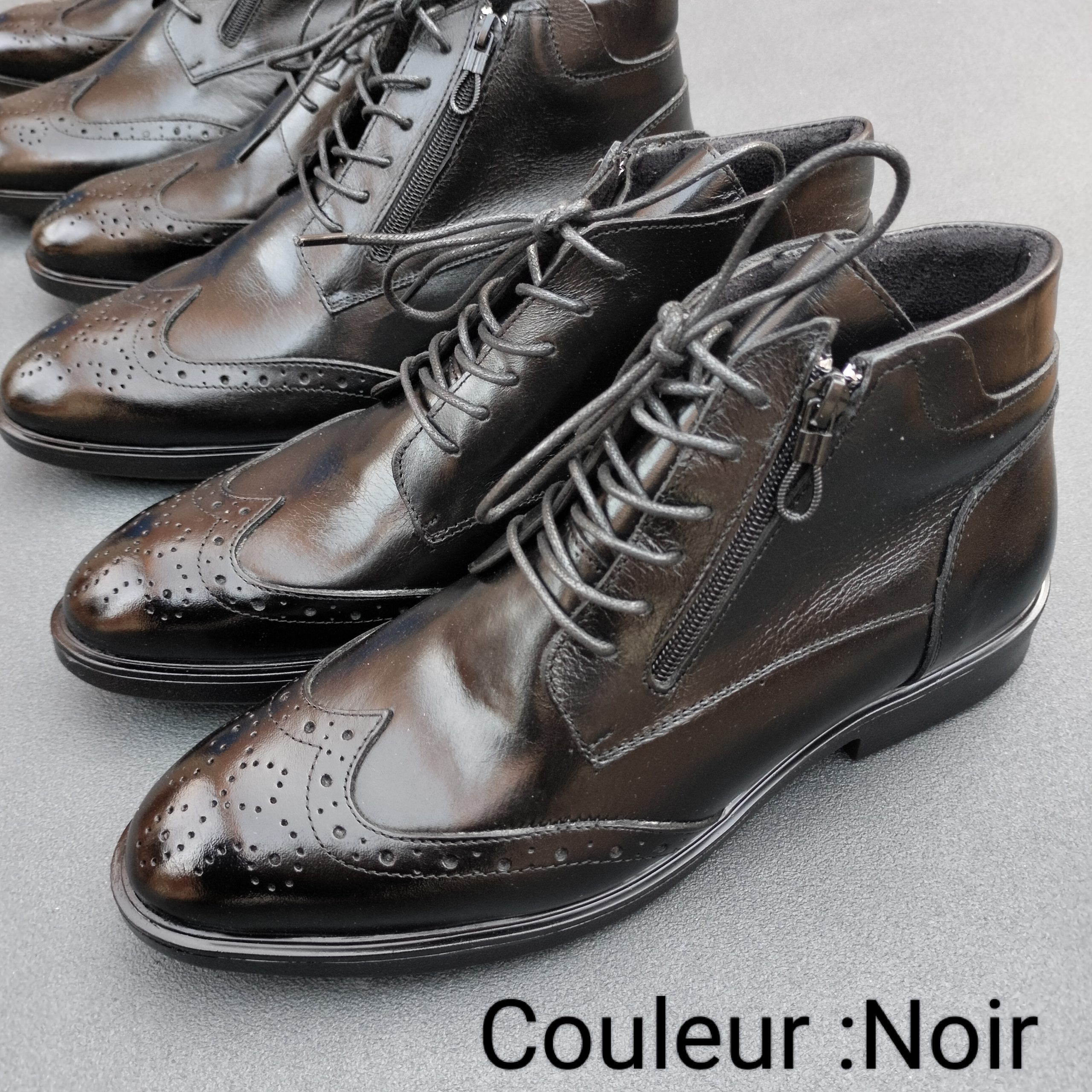 Demi botte noir borsalino en cuir - الصورة 3