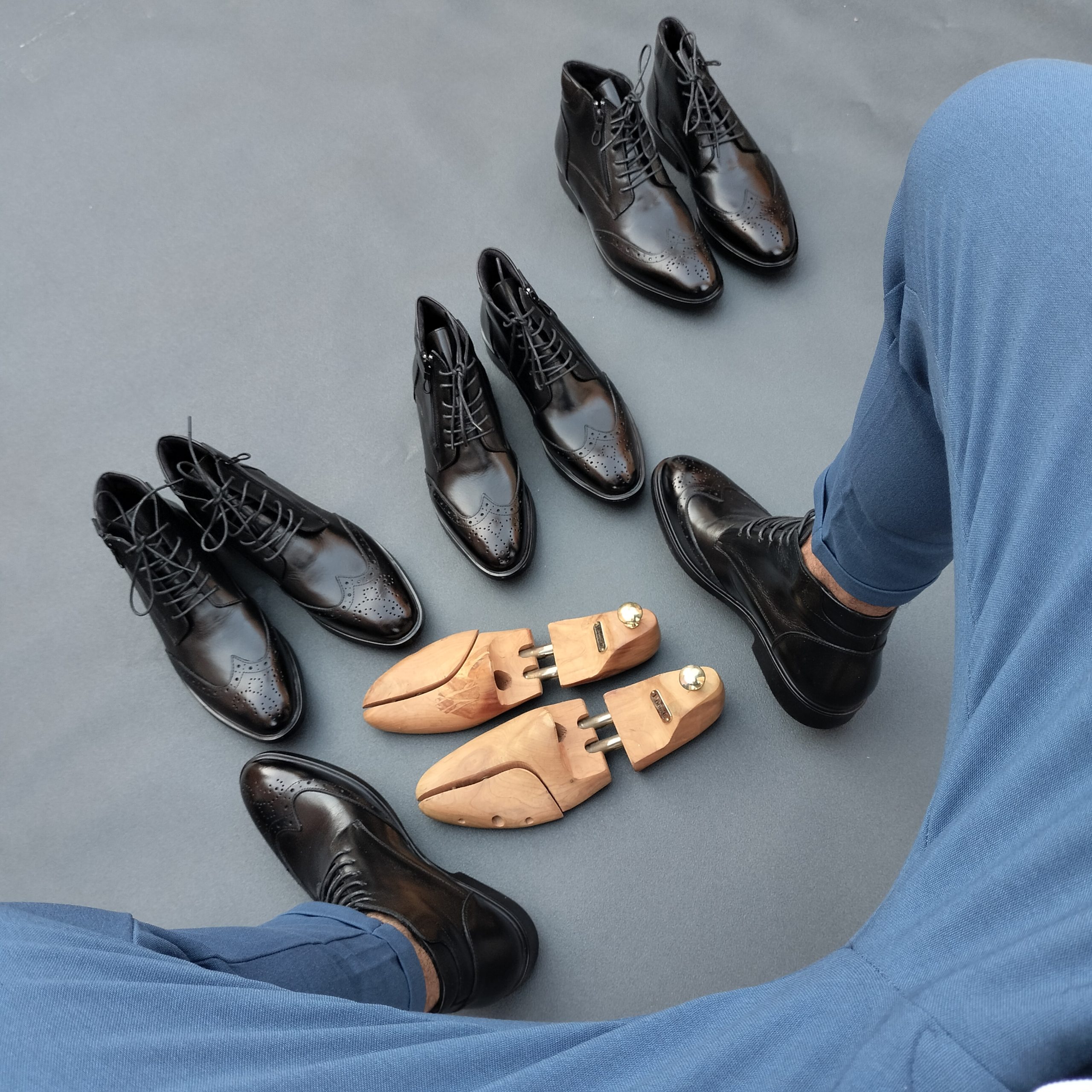 Demi botte noir borsalino en cuir - الصورة 11